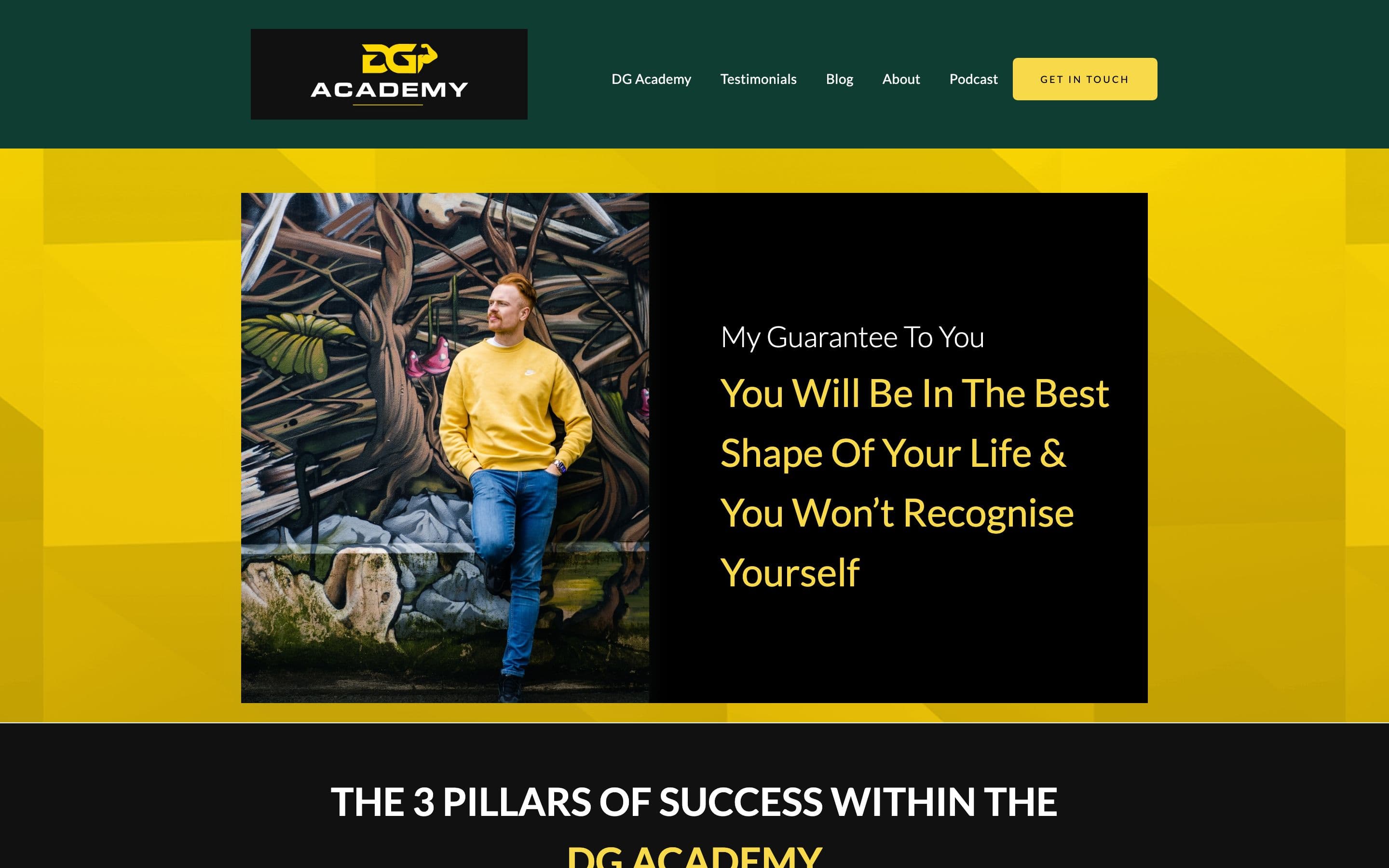 The DG Academy website